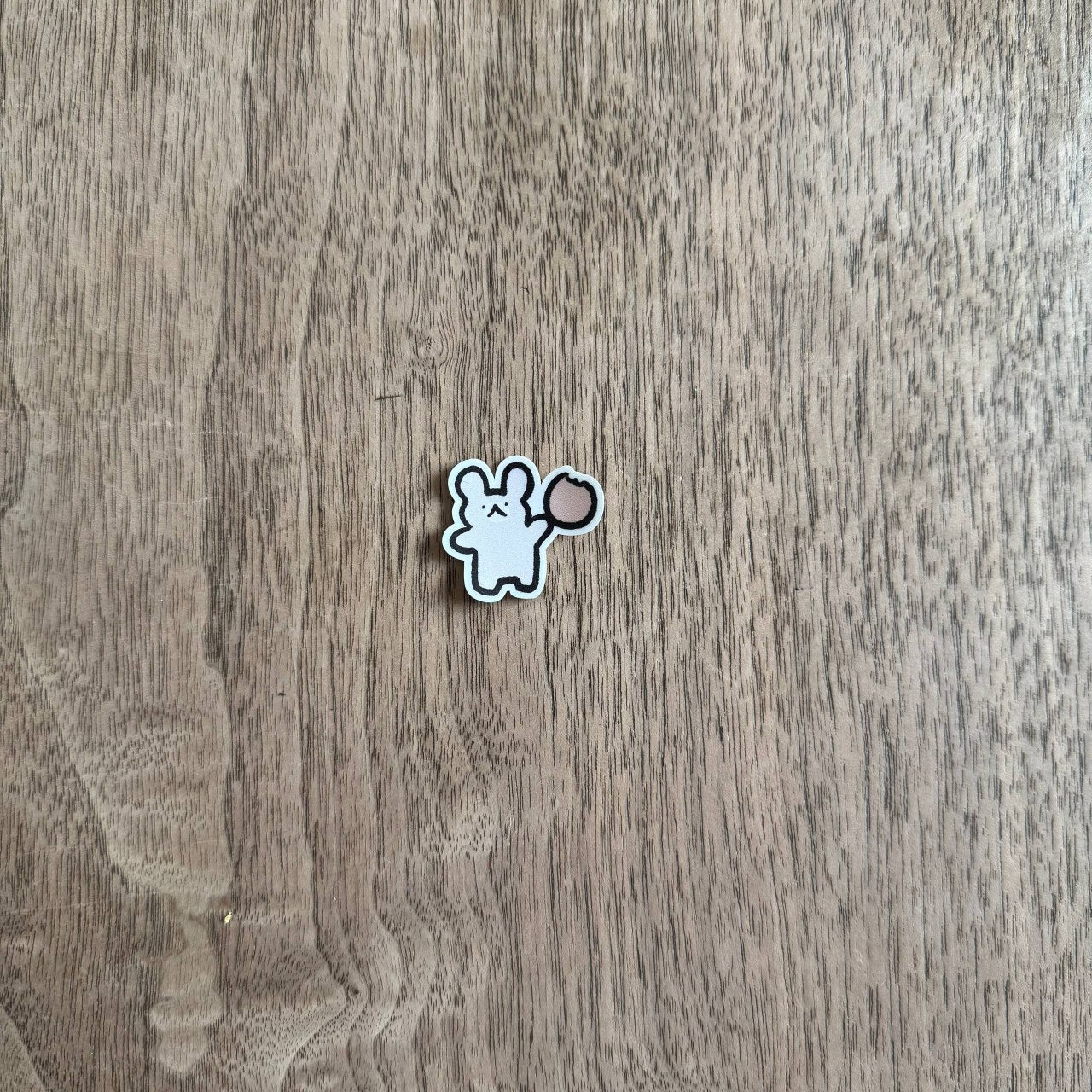 Mouse and biscuit tiny vinyl sticker