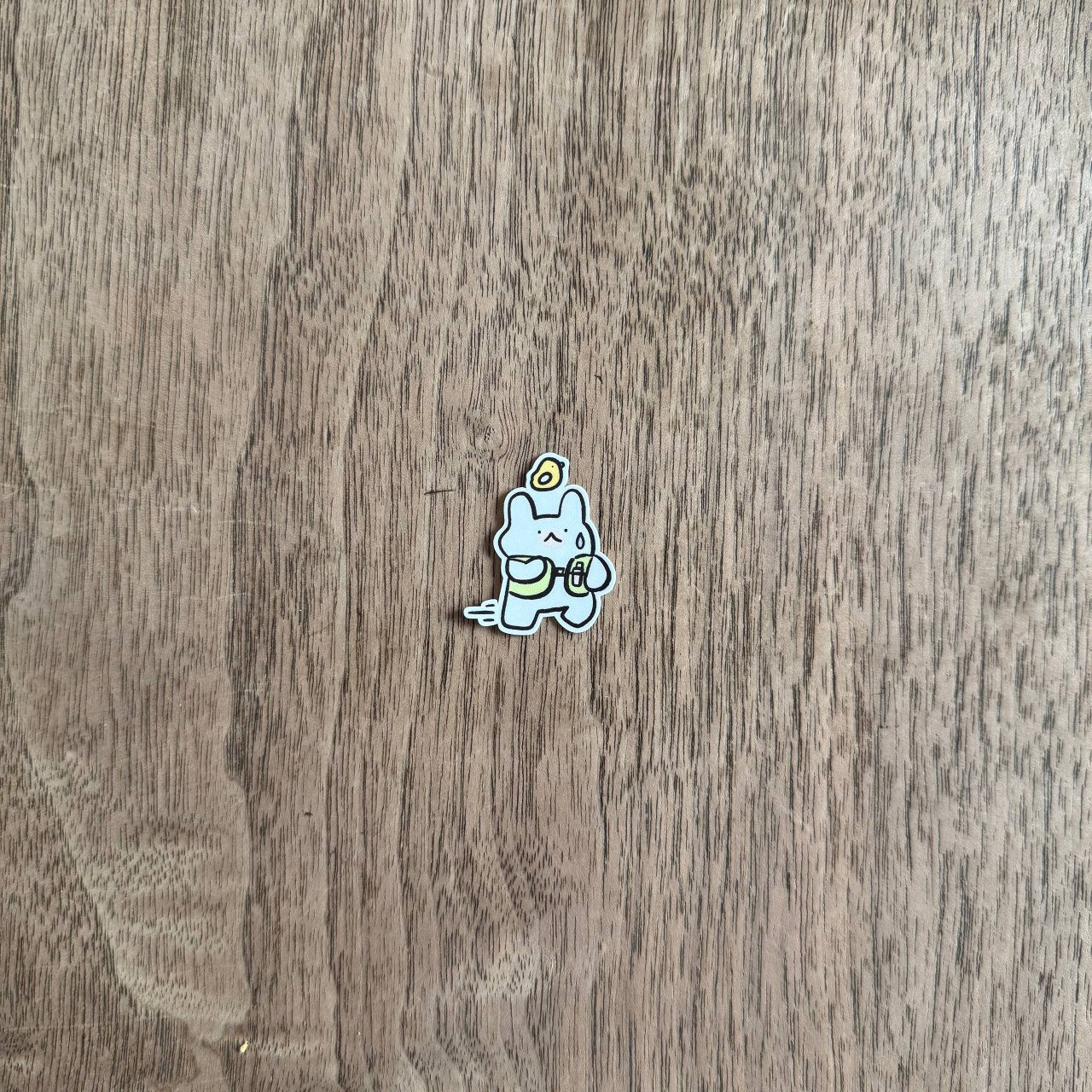 Running/Jogging bunny tiny vinyl sticker