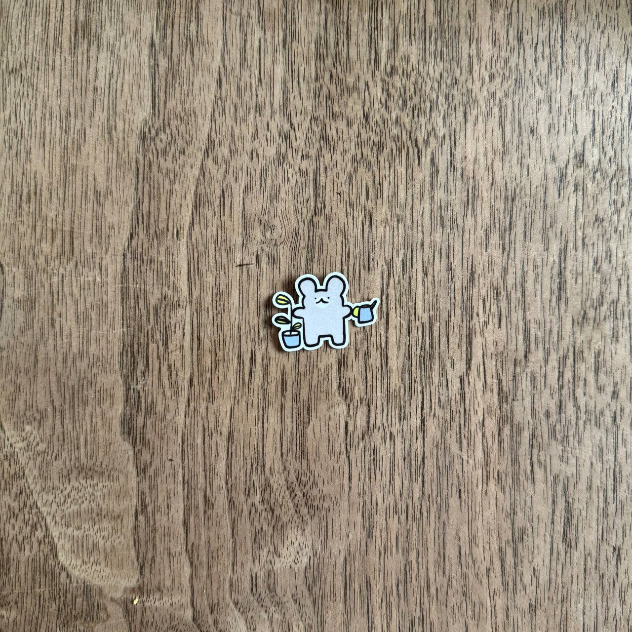 Mouse gardener tiny vinyl sticker