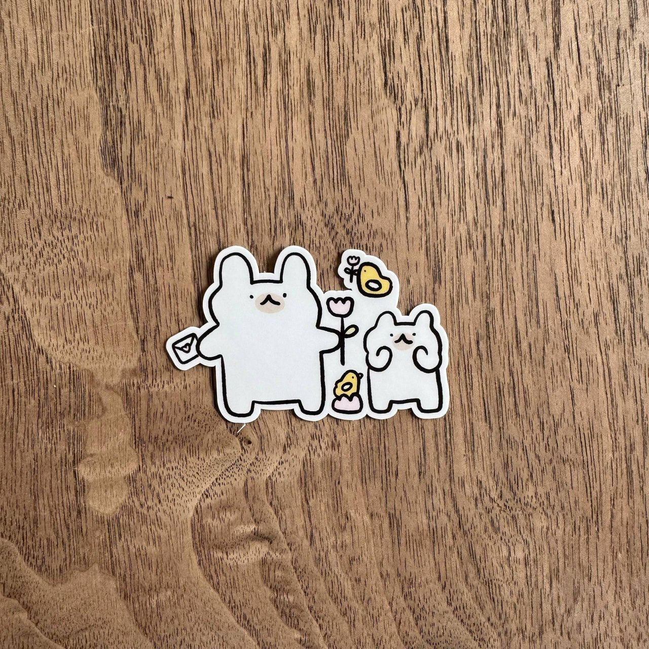 A flower gift vinyl sticker