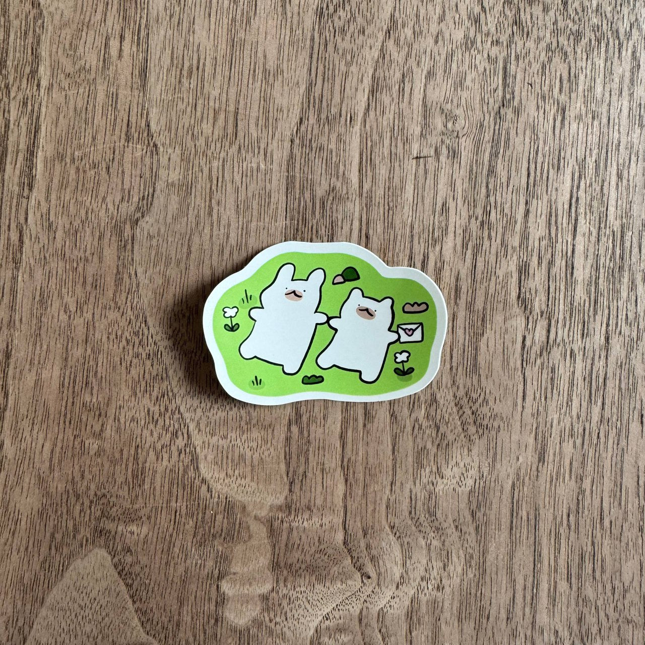 Chilling in the grass vinyl sticker