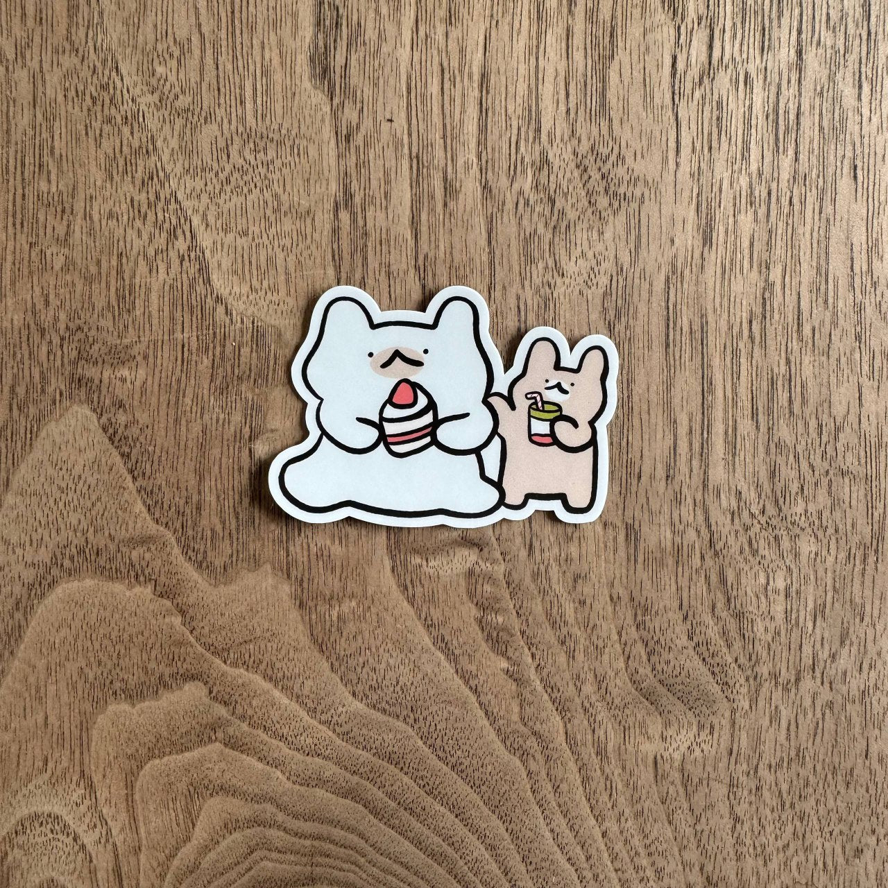 Cake sharing vinyl sticker