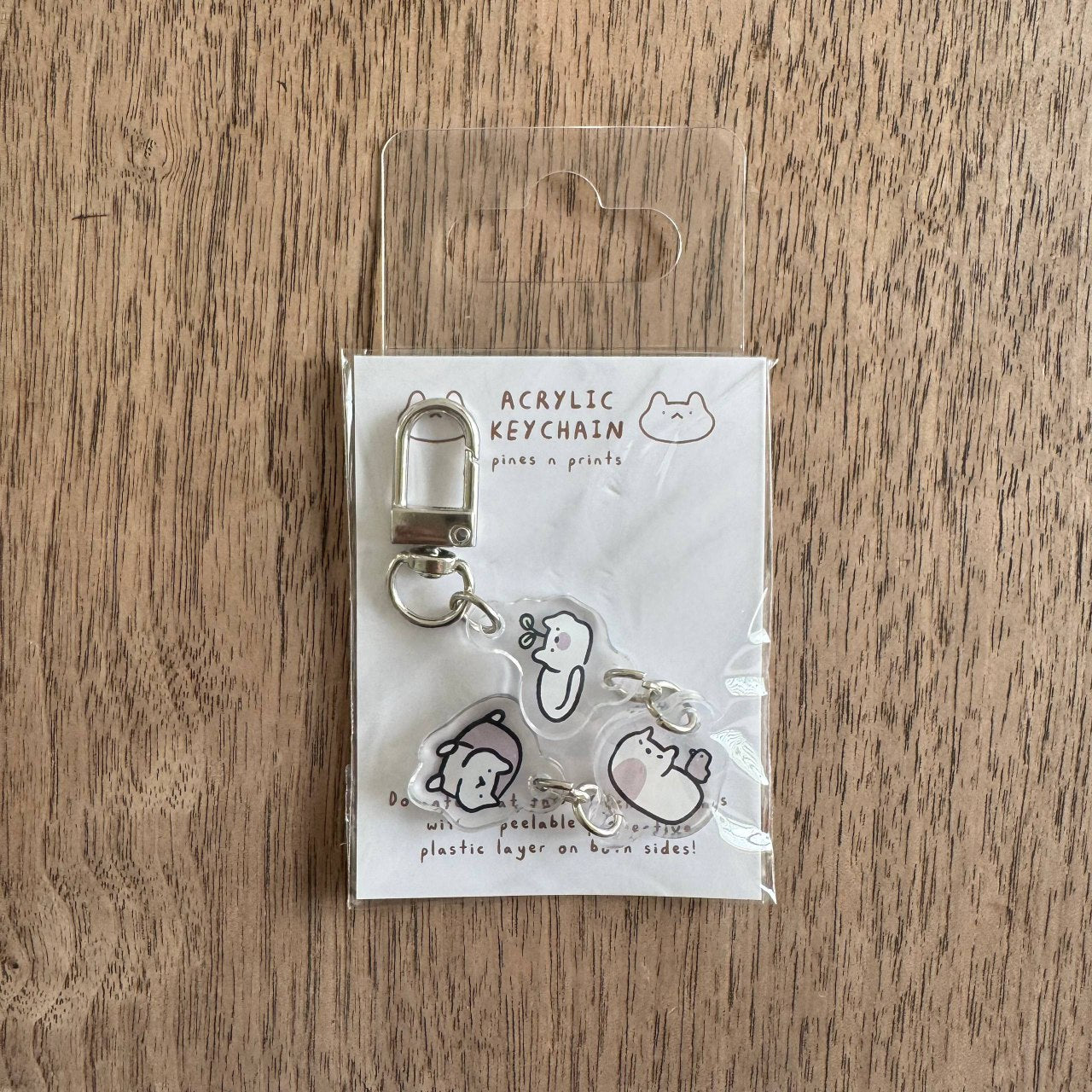 Cat loaves acrylic keychain