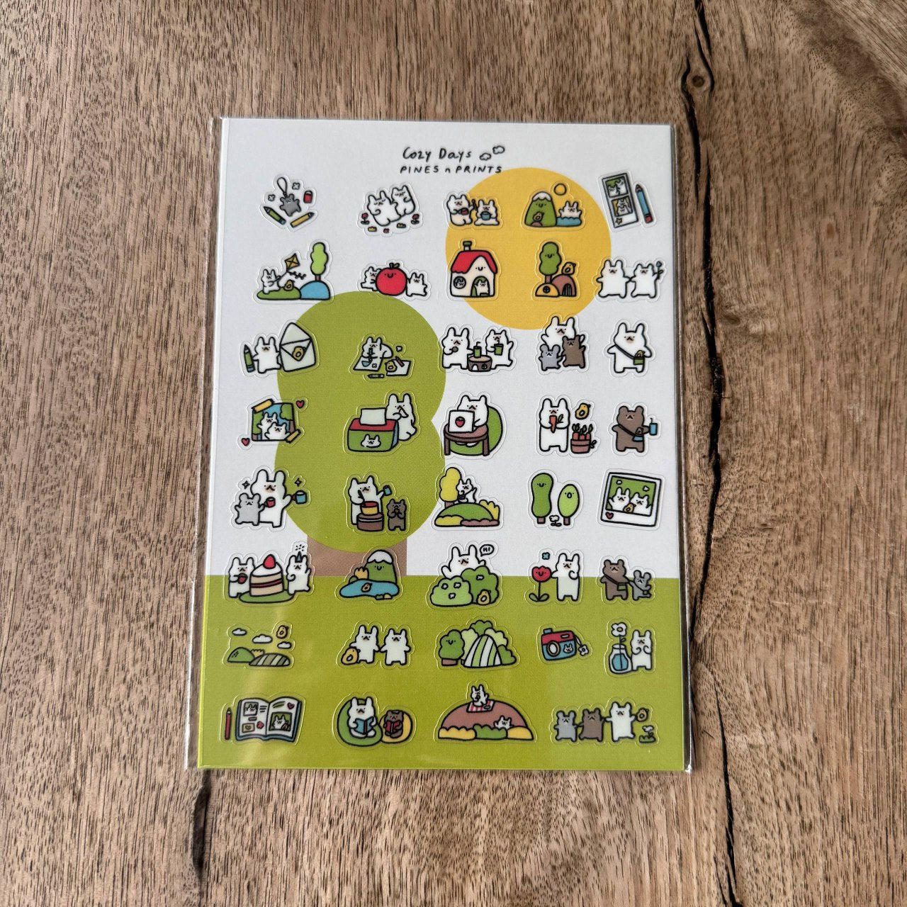 Cozy days transparent sticker sheet