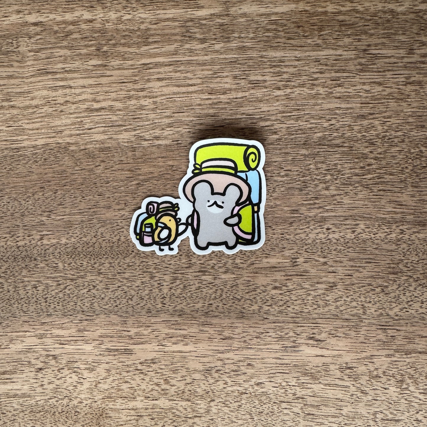 Adventurous mouse vinyl sticker