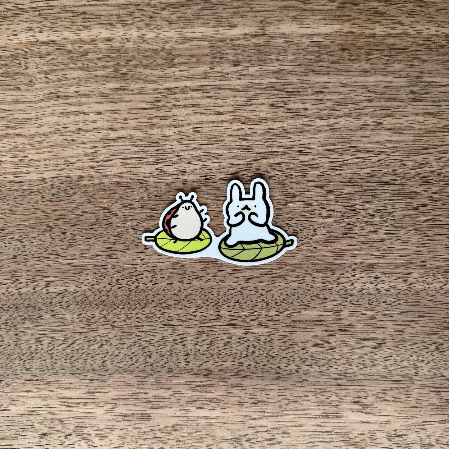 Little bug on a leaf vinyl sticker