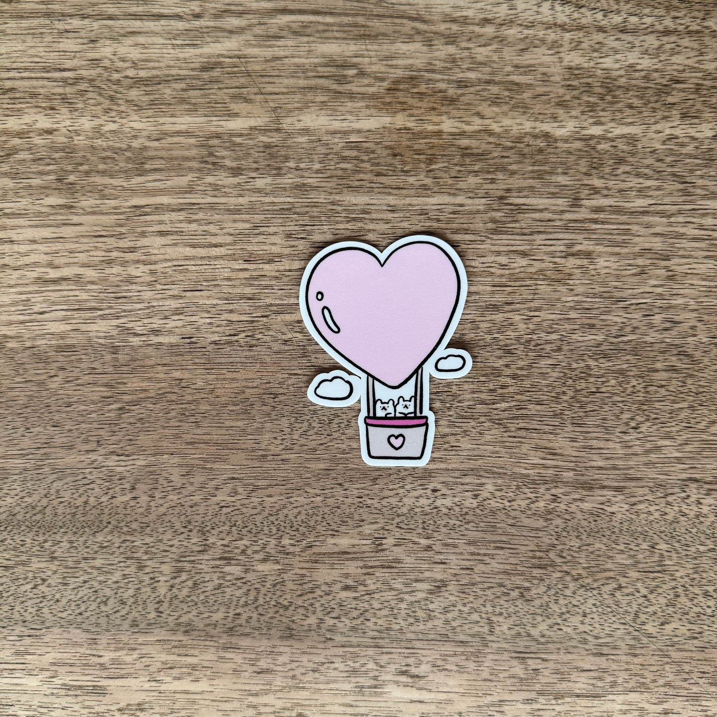 Heart air balloon vinyl sticker