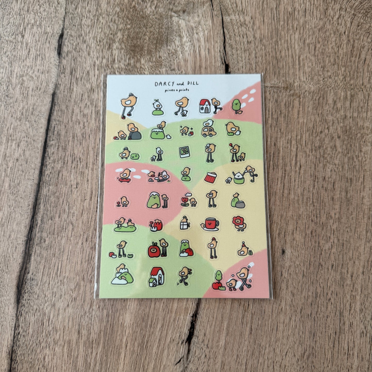 Darcy and Dill transparent sticker sheet