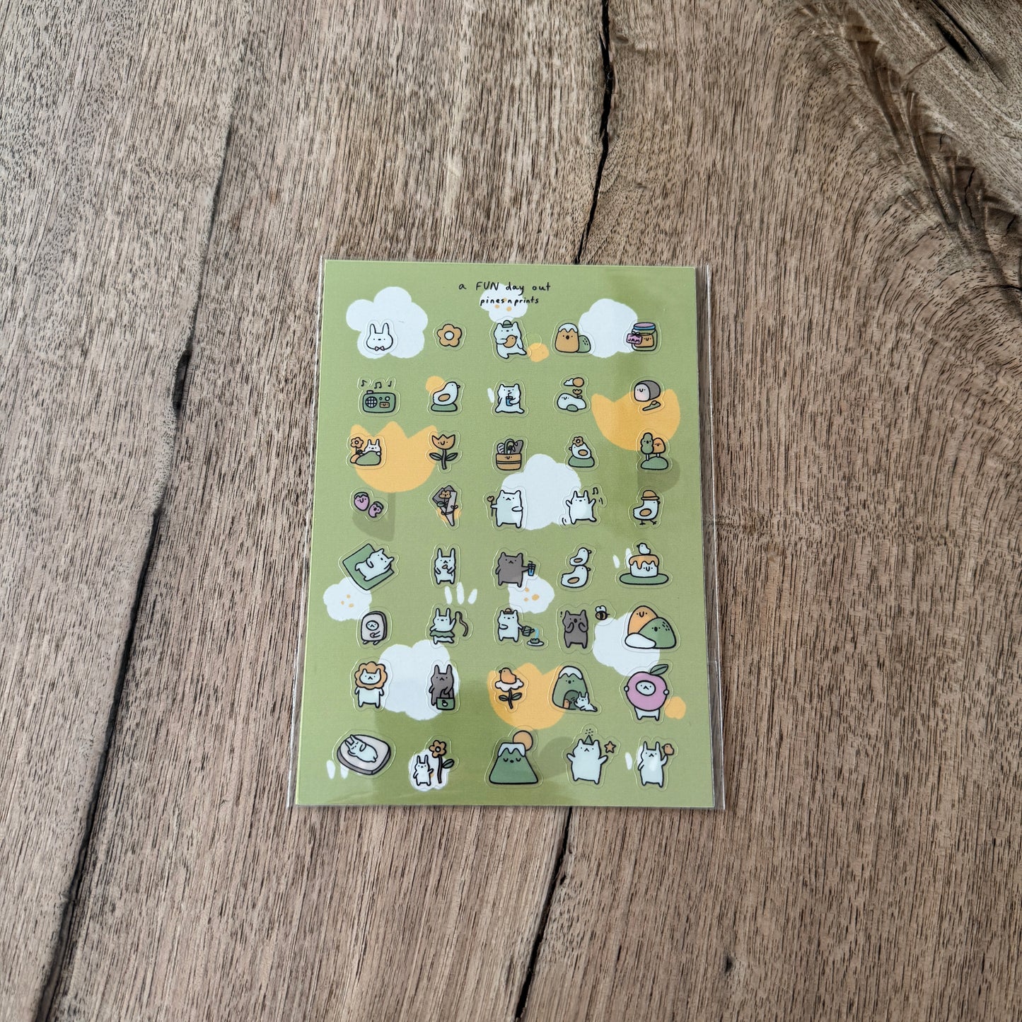 A fun day out transparent sticker sheet