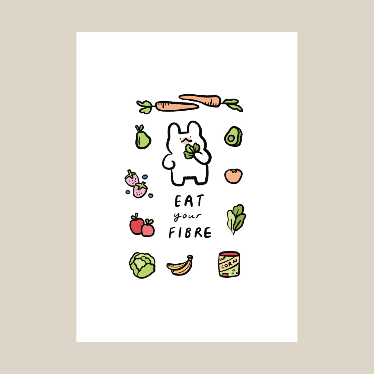 Eat your fibre A5 print/card