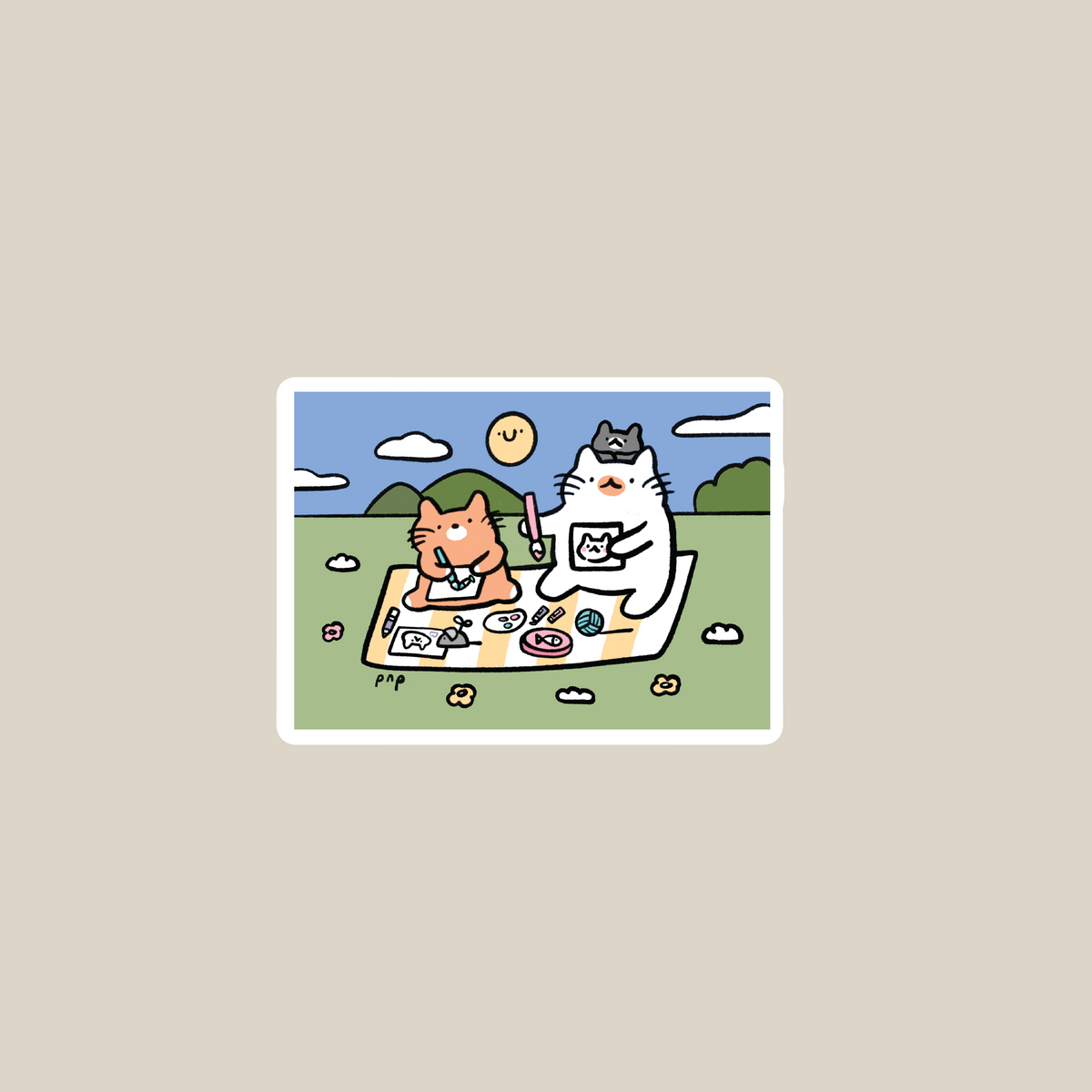 Picnic together vinyl sticker