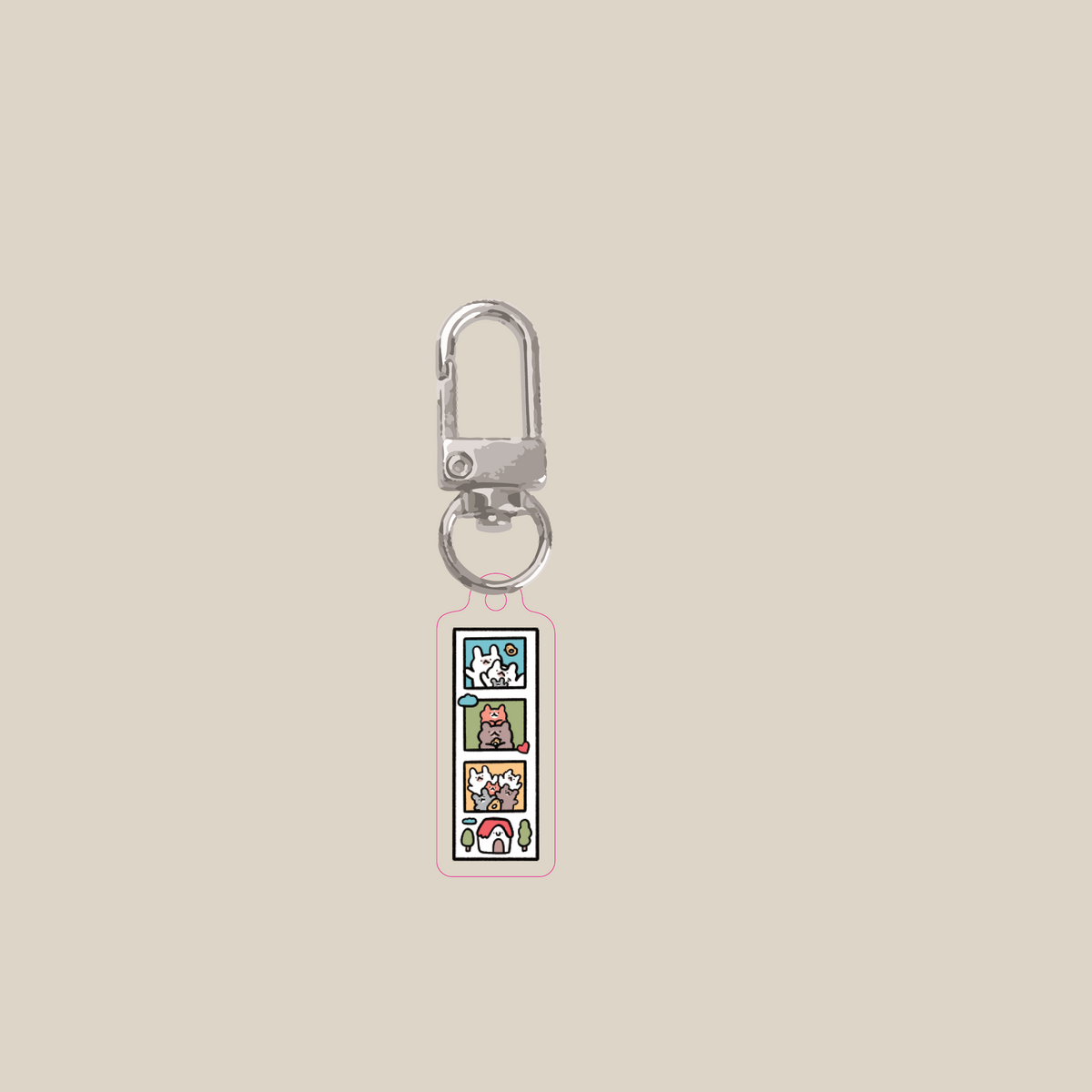 Photostrip acrylic keychain