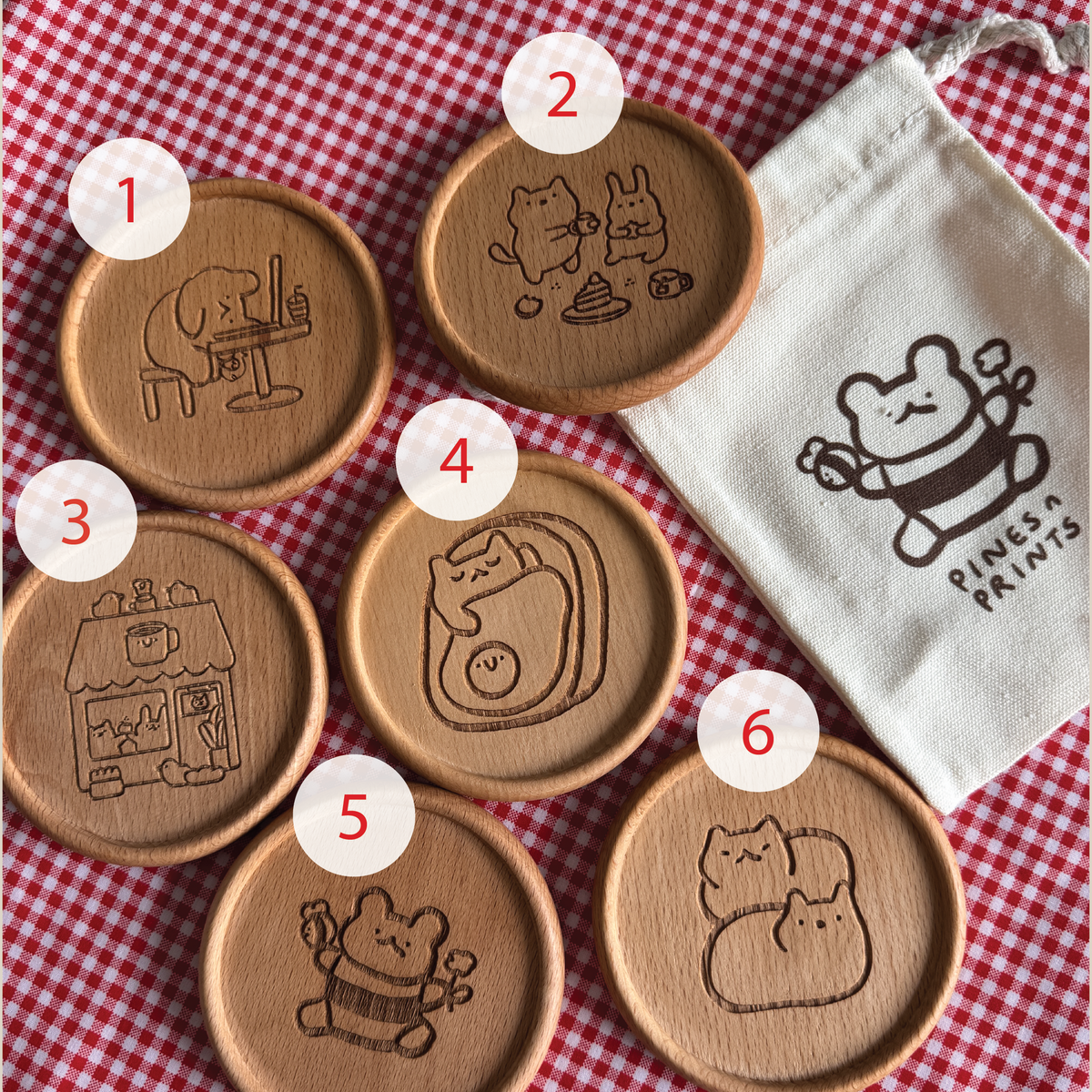 Wooden coasters