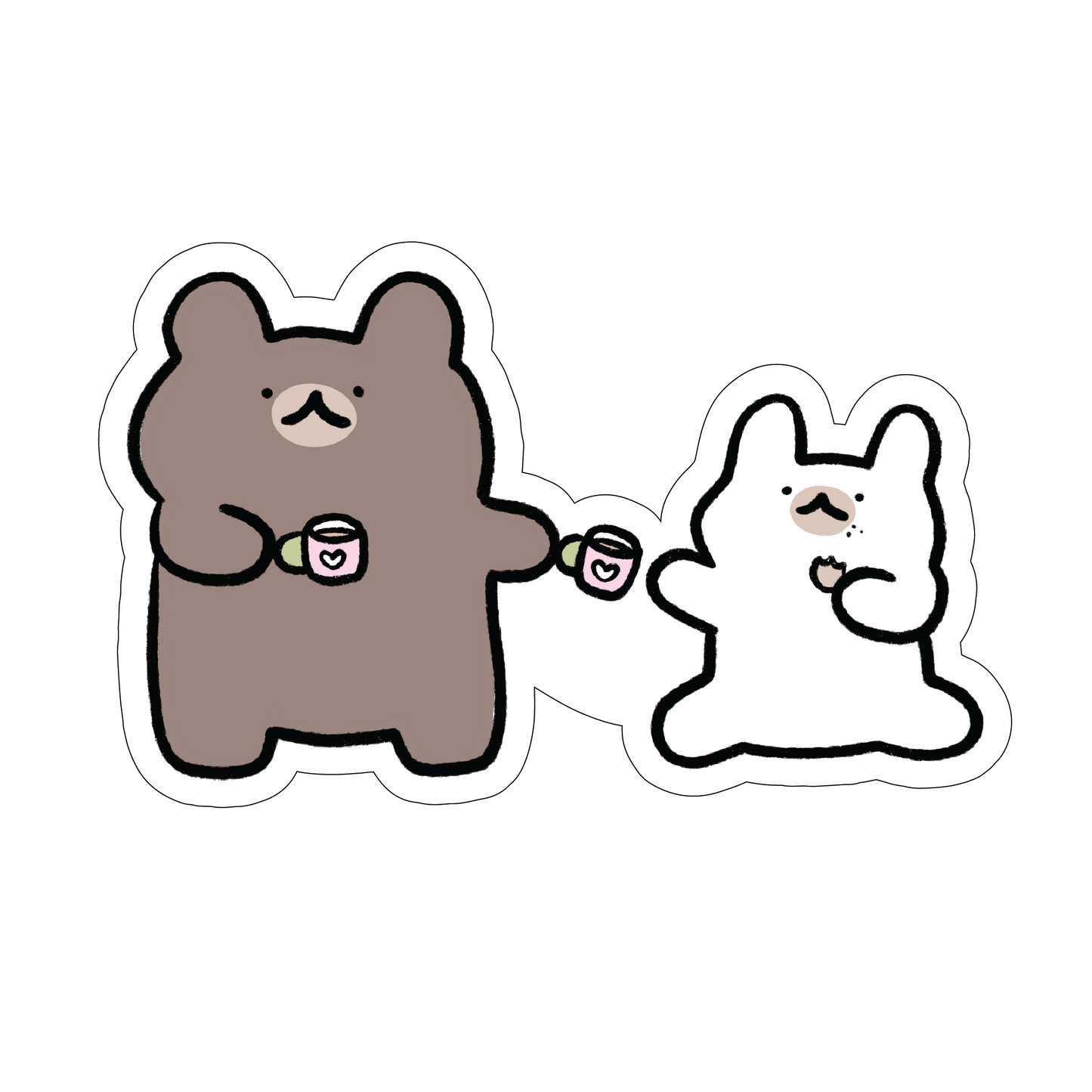 A teacup gift vinyl sticker