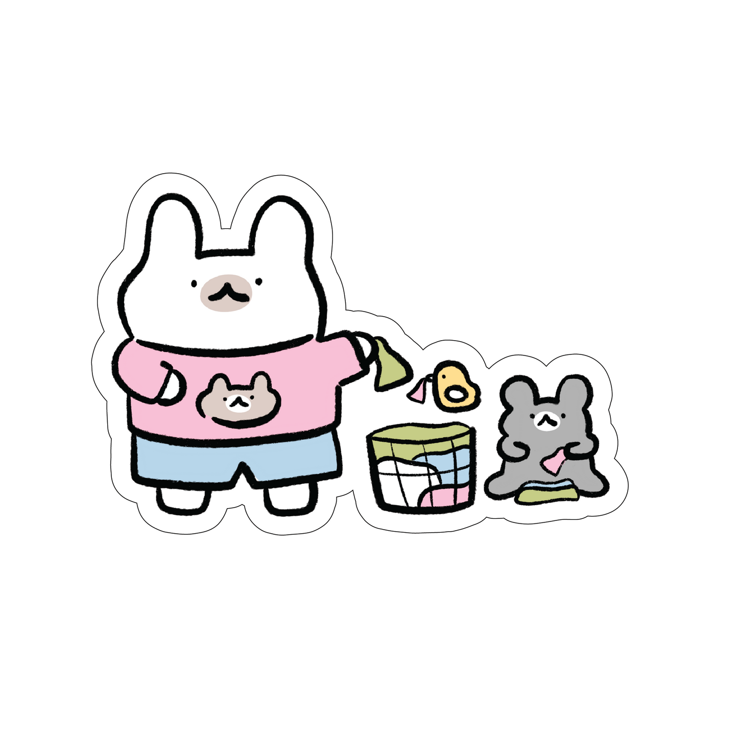 Laundry vinyl sticker