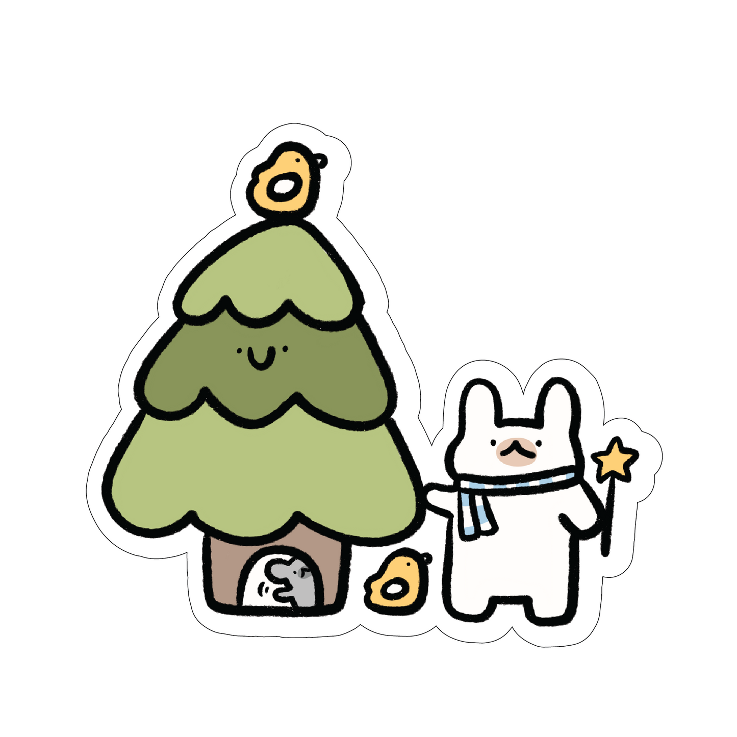 Christmas tree home vinyl sticker
