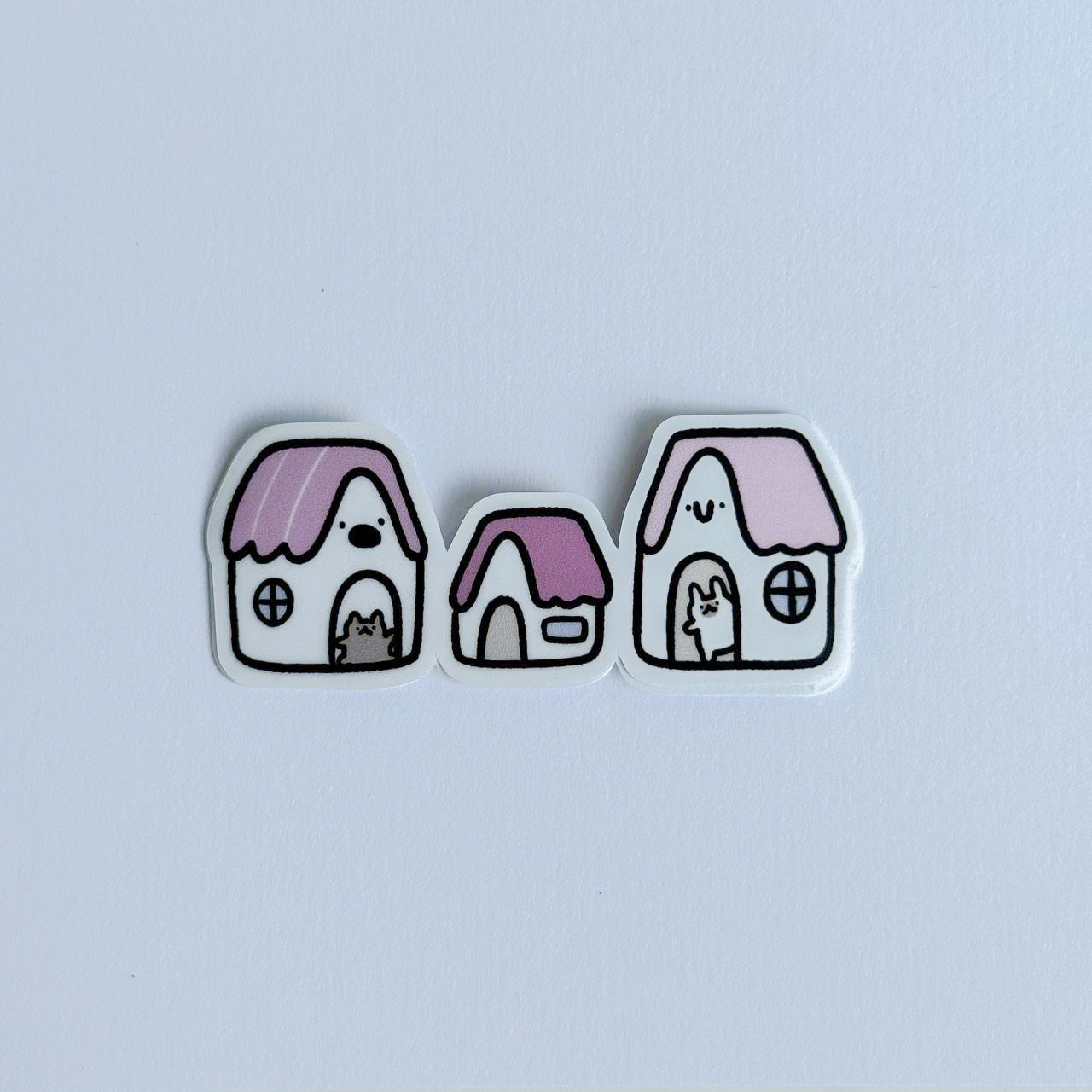 Pink houses (Patreon sticker)