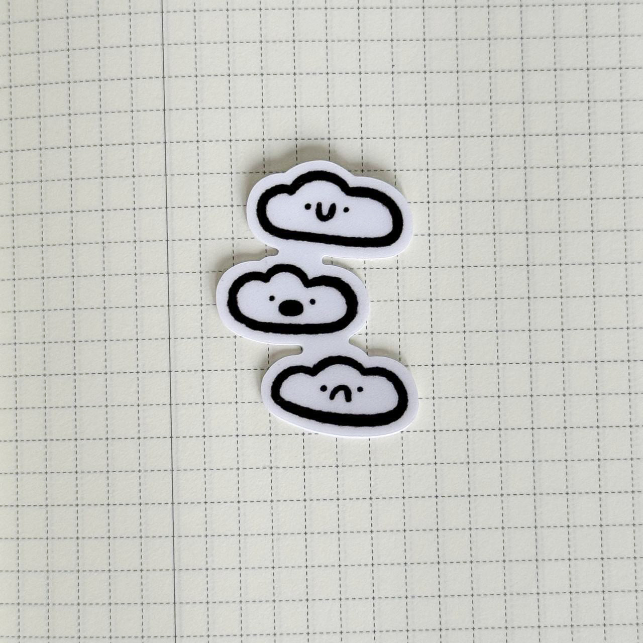 Cloud friends (Tiny vinyl sticker)