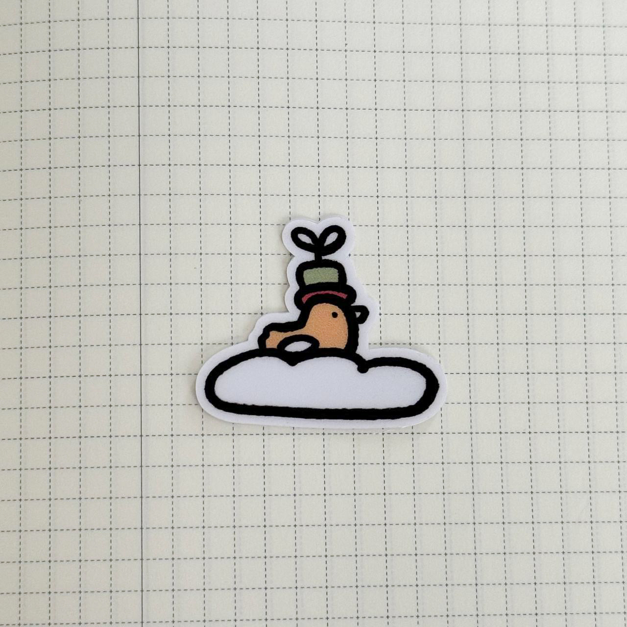 Bird helicopter (Tiny vinyl sticker)