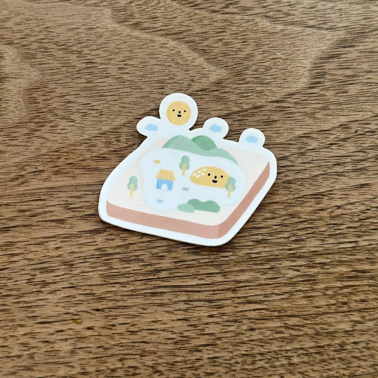 Egg land vinyl sticker