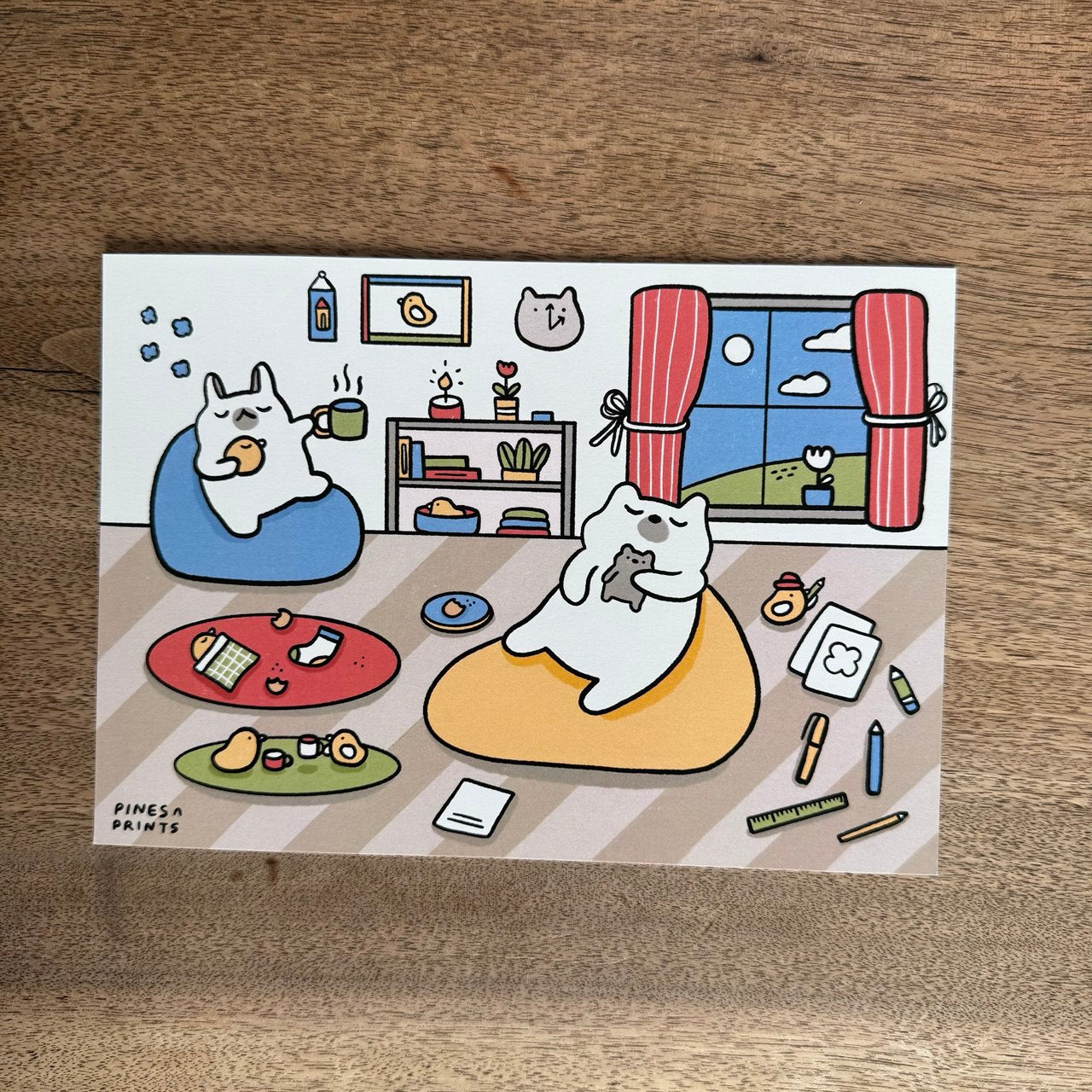 Lounging at home A5 Print