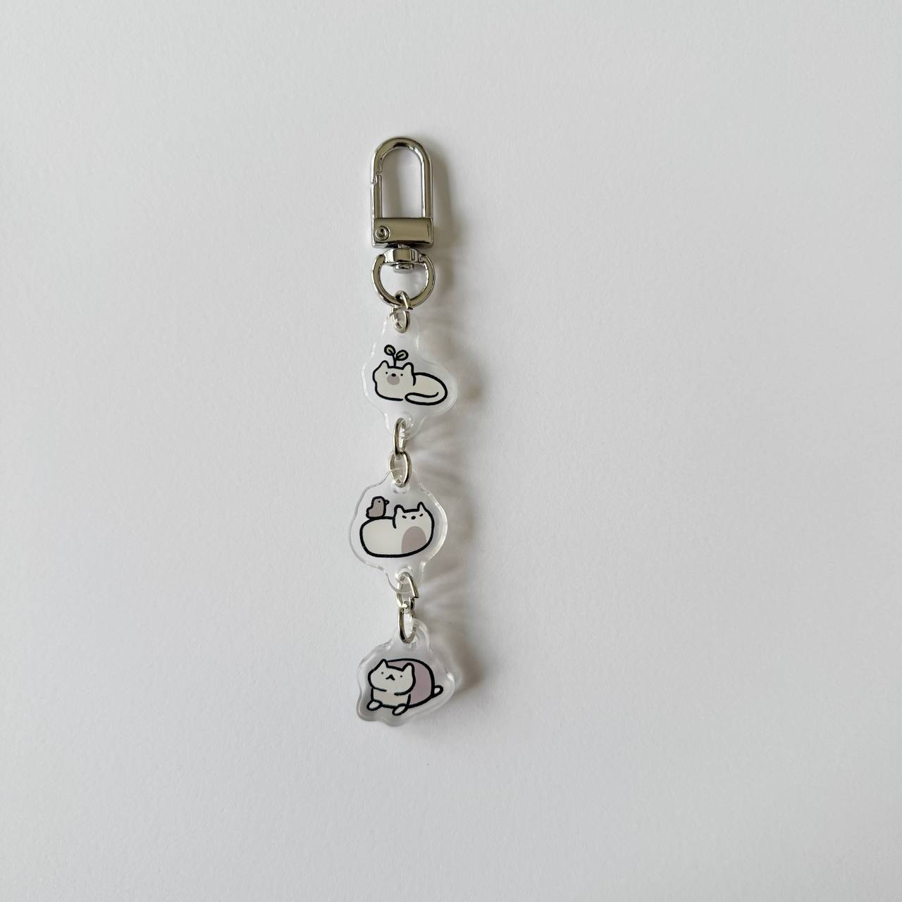 Cat loaves acrylic keychain