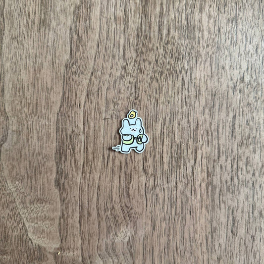 Running/Jogging bunny tiny vinyl sticker