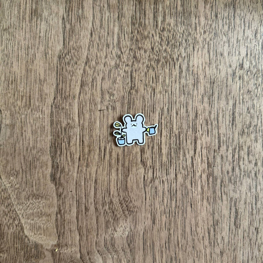 Mouse gardener tiny vinyl sticker