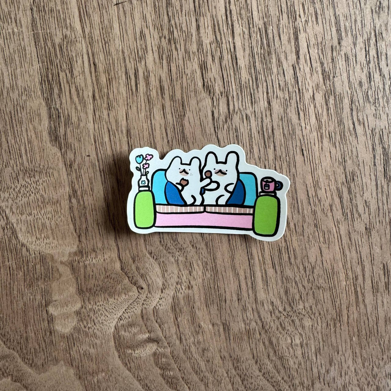 Sofa chilling vinyl sticker