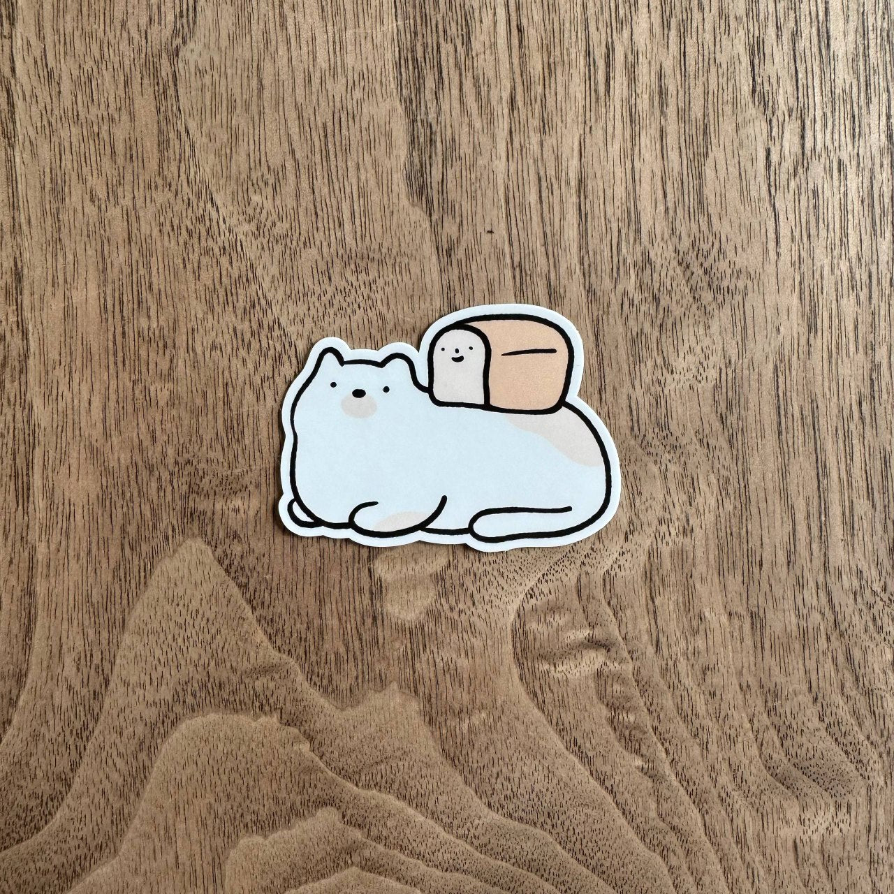 Cat bread loaf vinyl sticker