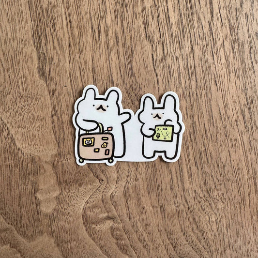 Travelling vinyl sticker