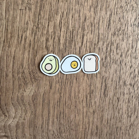 Avo egg toast vinyl sticker