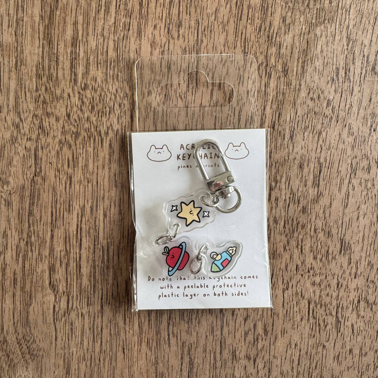 Spaceship acrylic keychain