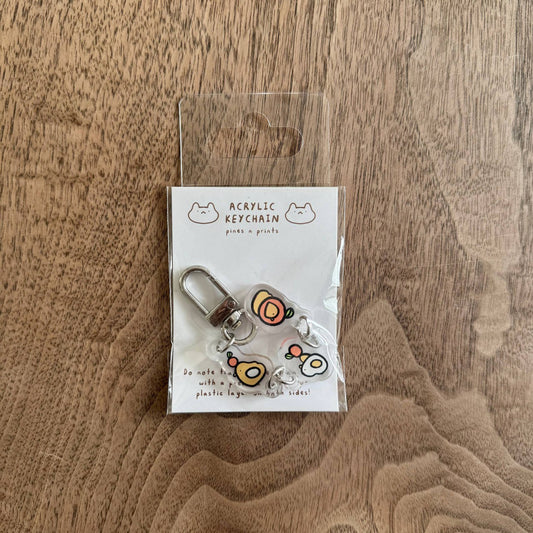 Tangerine buddies acrylic keychain