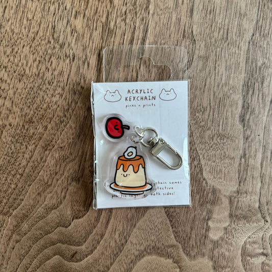 Pudding acrylic keychain