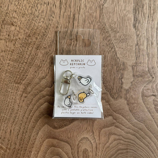 Ducks acrylic keychain