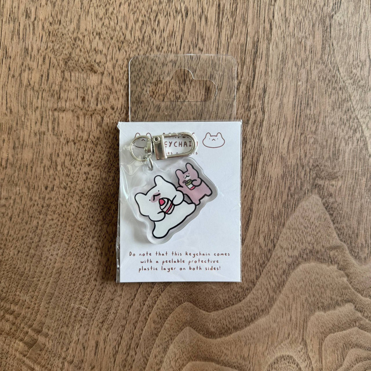 Cafe and cake lovers acrylic keychain