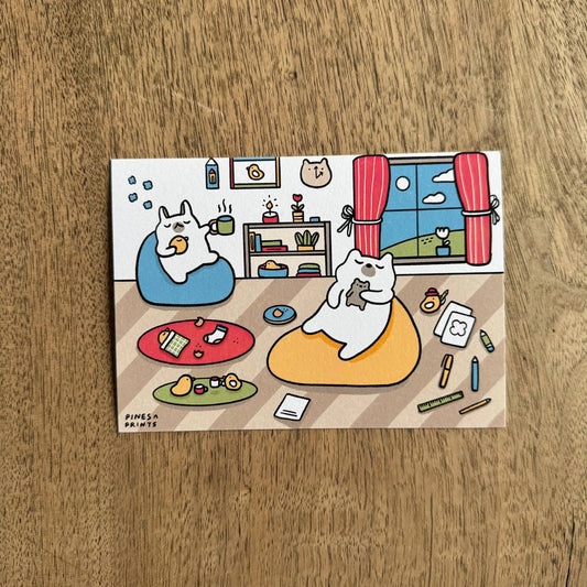 Cozy days at home A6 print/ card