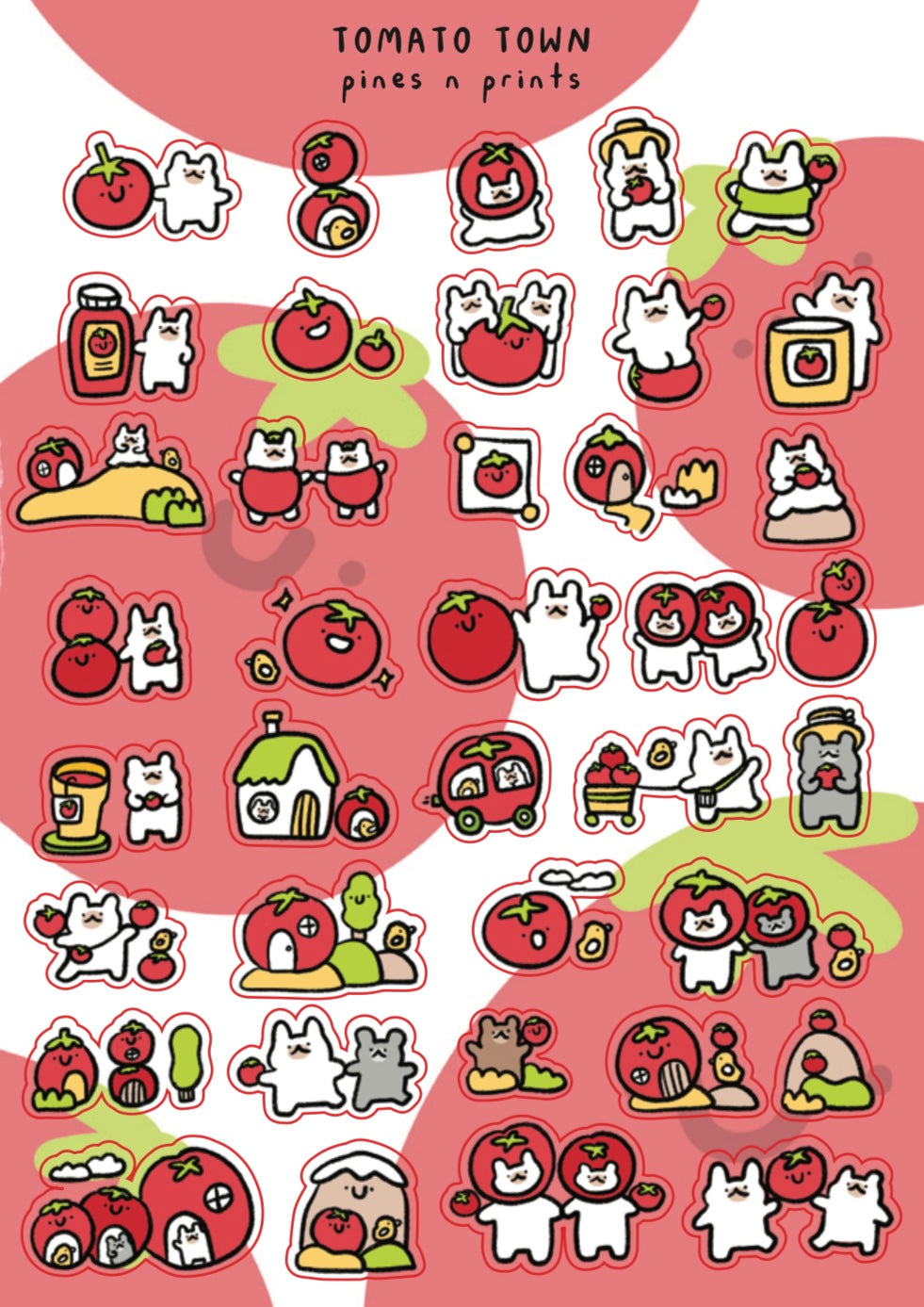tomato town sticker sheet (pre order)