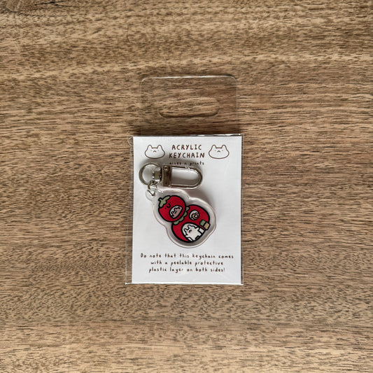 Tomato house acrylic keychain