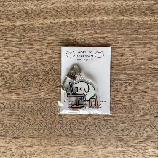 Matcha at work acrylic keychain