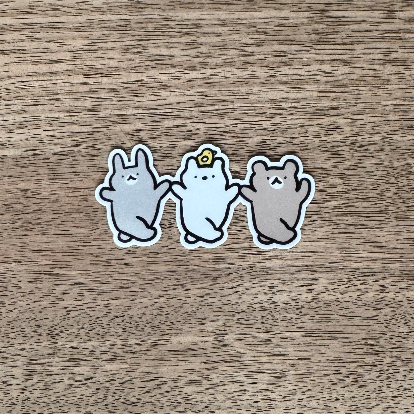 Three besties vinyl sticker