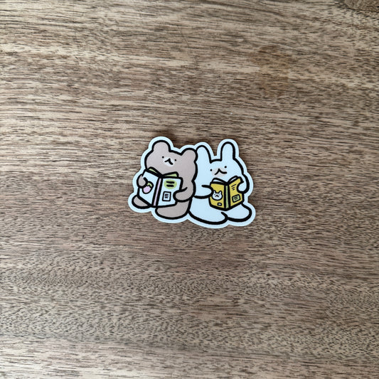 Reading buddies vinyl sticker