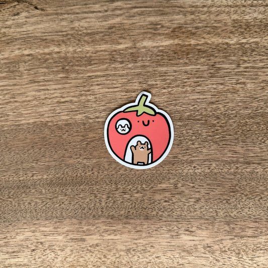Single tomato house vinyl sticker