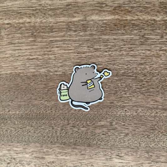 Ratty rat vinyl sticker