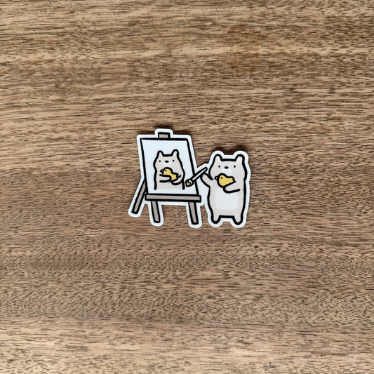 Self portrait vinyl sticker