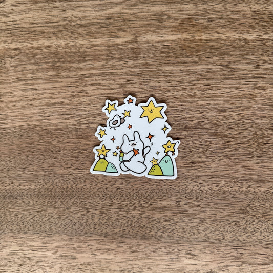 Star collector vinyl sticker