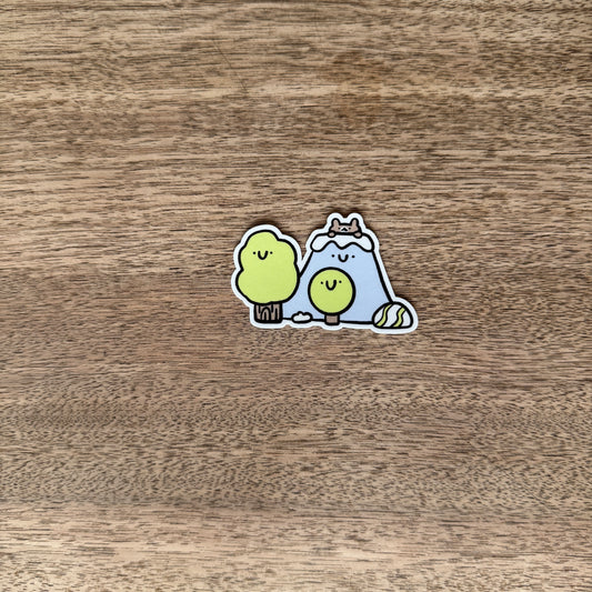 Blue mountain vinyl sticker