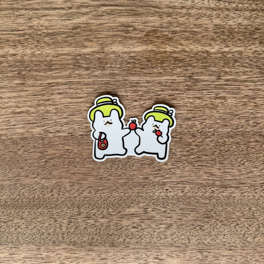 Apple picking together vinyl sticker