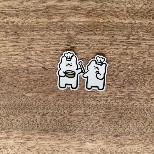 Cooking together vinyl sticker